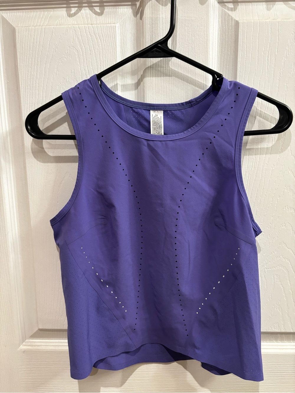 Lululemon purple perforated and reflective top